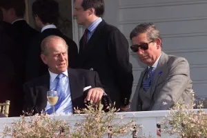 Prince Charles and Prince Philip at Guards Polo Club June 1999 for the Eton Tea Prince Charles and Prince Philip at Guards Polo Club June 1999 for the Eton Tea