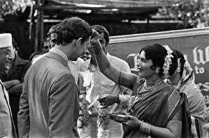 Prince Charles, the Prince of Wales, visiting Bombay, India Prince Charles, the Prince of Wales, visiting Bombay, India