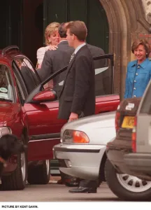 Prince Charles and Princess Diana kissing after being at Eton College for Eton Open Day Prince Charles and Princess Diana kissing after being at Eton College for Eton Open Day