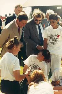 Prince Charles seen here talking to local children during a charity event at Ayresome Prince Charles seen here talking to local children during a charity event at Ayresome