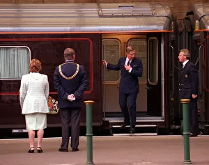 Prince Charles stepping off Royal Train in Edinburgh July 1999 PIC BY IAN TORRANCE Prince Charles stepping off Royal Train in Edinburgh July 1999 PIC BY IAN TORRANCE