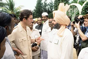 Prince Charles during his tour of India. Pictured at a plantation. December 1980 Prince Charles during his tour of India. Pictured at a plantation. December 1980
