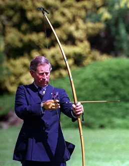 Prince Charles tries his hand at Archery June 1999 with the Royal Company of Archers The Prince Charles tries his hand at Archery June 1999 with the Royal Company of Archers The