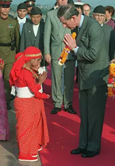 Prince Charles visits Kathmandu February 1998 Prince Charles is greeted by The Prince Charles visits Kathmandu February 1998 Prince Charles is greeted by The