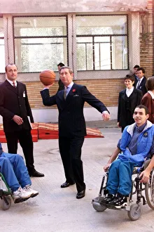 Prince Charles Visits Romania November 1998 playing basketball at Wheelchair Centre Prince Charles Visits Romania November 1998 playing basketball at Wheelchair Centre