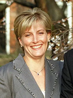 Prince Edward and fiancee Sophie Rhys Jones in January 1999 announcing their engagement Prince Edward and fiancee Sophie Rhys Jones in January 1999 announcing their engagement