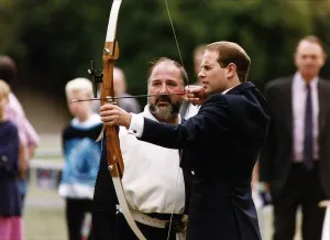 Prince Edward taking part in Archery at Battersea Park Prince Edward taking part in Archery at Battersea Park