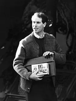 Prince Edward, the world's most famous tea boy, reported for work carrying a box of Prince Edward, the world's most famous tea boy, reported for work carrying a box of