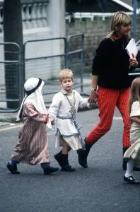 Prince Harry arriving at school where he will be playing a shepherd in a nativity play Prince Harry arriving at school where he will be playing a shepherd in a nativity play