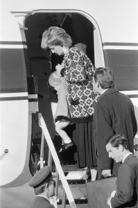 Prince Harry and his mother Princess Diana, arrive at Heathrow Airport, London Prince Harry and his mother Princess Diana, arrive at Heathrow Airport, London