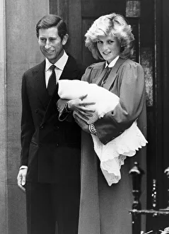 Prince Harry with his Parents leaving St Mary's Hospital Paddington where he was born Prince Harry with his Parents leaving St Mary's Hospital Paddington where he was born