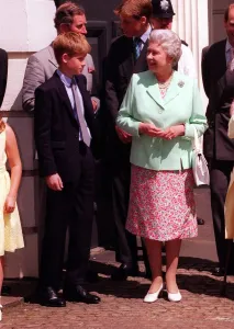 Prince Harry and Queen Elizabeth II at Clarence House August 1998 for the Queen Prince Harry and Queen Elizabeth II at Clarence House August 1998 for the Queen
