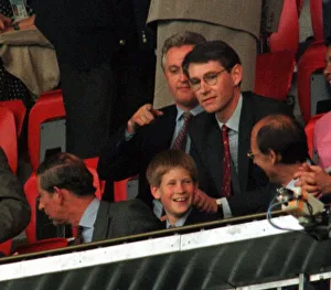 Prince Harry shares a joke while watching England play Colombia in Lens in Northern Prince Harry shares a joke while watching England play Colombia in Lens in Northern