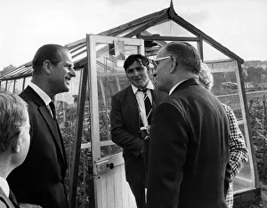 Prince Philip, Duke of Edinburgh at the Cheetham and Crumpsall model allotments in Prince Philip, Duke of Edinburgh at the Cheetham and Crumpsall model allotments in