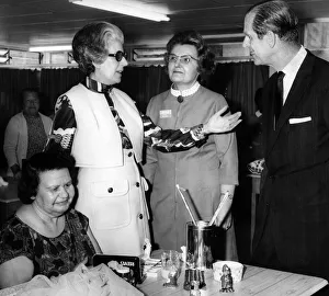 Prince Philip, Duke of Edinburgh is shown the handicrafts room at Heathlands Prince Philip, Duke of Edinburgh is shown the handicrafts room at Heathlands