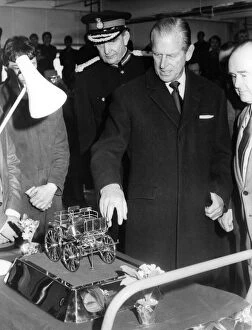 Images Dated 15th December 1983: Prince Philip, Duke of Edinburgh, visits British Sidac in Wigton