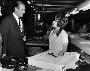 Prince Philip, Duke of Edinburgh visits British Vita, Middleton. 28th June 1972 Prince Philip, Duke of Edinburgh visits British Vita, Middleton. 28th June 1972