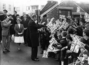 Images Dated 15th December 1983: Prince Philip, Duke of Edinburgh, visits St Cuthberts Boys club