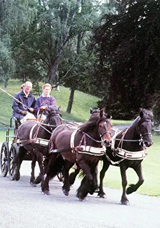 Prince Philip, the Duke oif Edinburgh riding fell ponies with Sarah Ferguson Prince Philip, the Duke oif Edinburgh riding fell ponies with Sarah Ferguson
