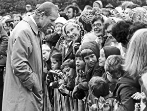 Prince Phillip the Duke of Edinburgh seen here chatting with the crowds gathered in Prince Phillip the Duke of Edinburgh seen here chatting with the crowds gathered in