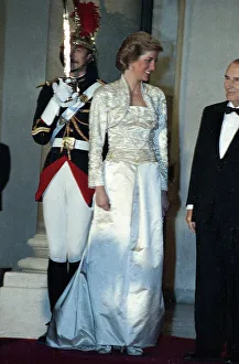 Prince and Princess of Wales Overseas Visit to France. Diana Princess of Wales at Prince and Princess of Wales Overseas Visit to France. Diana Princess of Wales at