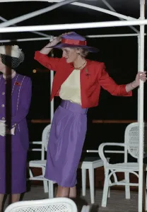 Prince and Princess of Wales Visit to Hong Kong 1989. Princess Diana wearing a Prince and Princess of Wales Visit to Hong Kong 1989. Princess Diana wearing a
