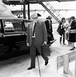 Prince Rainier III of Monaco leaving Heathrow Airport for Nice. 14th July 1981 Prince Rainier III of Monaco leaving Heathrow Airport for Nice. 14th July 1981