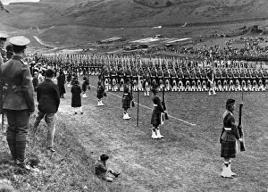 Prince of Wales inspects Seaforth Highlanders during a trooping of the colour ceremony at Prince of Wales inspects Seaforth Highlanders during a trooping of the colour ceremony at