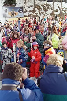 Prince William pictured at the foot of a Swiss ski lift above Klosters Prince William pictured at the foot of a Swiss ski lift above Klosters