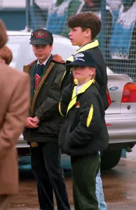 PRINCE WILLIAM & PRINCE HARRY ATTEND THE SEGA EUROPEAN GRAND PRIX, DONINGTON - 26/04/1993 PRINCE WILLIAM & PRINCE HARRY ATTEND THE SEGA EUROPEAN GRAND PRIX, DONINGTON - 26/04/1993