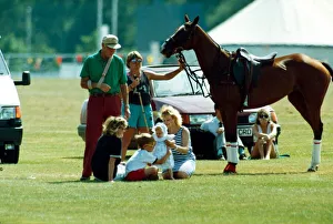 Prince William, Princess Beatrice and her nanny at Windsor Horse Watching Prince William, Princess Beatrice and her nanny at Windsor Horse Watching