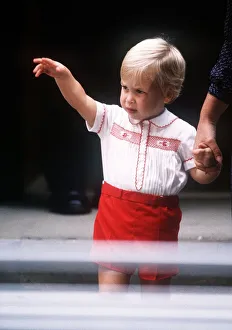 Prince William September 1984 visiting his mother at hospital after the birth of Prince William September 1984 visiting his mother at hospital after the birth of