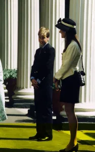 Prince William standing next to a young lady Prince William standing next to a young lady