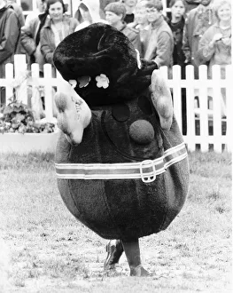 Princess Anne having fun dressed up as Mr Funny August 1985 Princess Anne having fun dressed up as Mr Funny August 1985