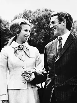 Princess Anne and Mark Phillips following their engagement at Buckingham Palace Princess Anne and Mark Phillips following their engagement at Buckingham Palace