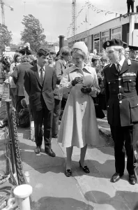 Princess Anne seen watching the demonstration at St. Katherine's Dock in London Princess Anne seen watching the demonstration at St. Katherine's Dock in London