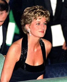 Princess Diana arrives for a UNESCO charity dinner at the Palace of Versailles near Paris Princess Diana arrives for a UNESCO charity dinner at the Palace of Versailles near Paris