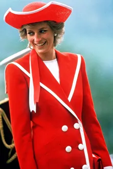 Princess Diana attends a parade at the Britannia Royal Naval Military College in Princess Diana attends a parade at the Britannia Royal Naval Military College in