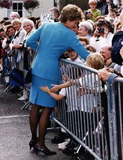 Princess Diana with the crowd after visiting Bury St Edmunds Princess Diana with the crowd after visiting Bury St Edmunds