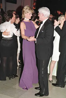 Princess Diana dances with American chat show host Phil Donahue at a charity gala dinner Princess Diana dances with American chat show host Phil Donahue at a charity gala dinner