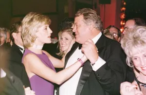 Princess Diana dances with American millionaire tool manufacturer Michael Wilkie at a Princess Diana dances with American millionaire tool manufacturer Michael Wilkie at a