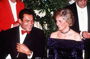 Princess Diana and fashion designer Bruce Oldfield photographed at the Barnardos ball at Princess Diana and fashion designer Bruce Oldfield photographed at the Barnardos ball at