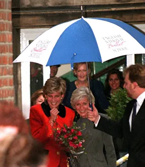 Princess Diana has fits of laughter during a visit to the English National Ballet School Princess Diana has fits of laughter during a visit to the English National Ballet School