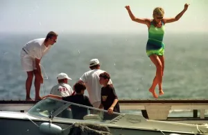 Princess Diana on holiday in St Tropez, Southern France where they stayed as a guest of Princess Diana on holiday in St Tropez, Southern France where they stayed as a guest of
