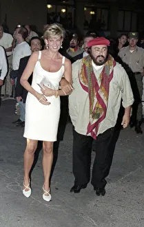 Princess Diana with Luciano Pavarotti in his home town of Modena, in Northern Italy Princess Diana with Luciano Pavarotti in his home town of Modena, in Northern Italy