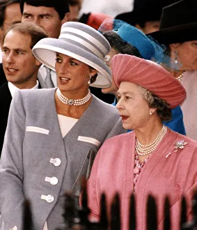 Princess Diana and Her Majesty Queen Elizabeth II attend the wedding of Viscount Linley Princess Diana and Her Majesty Queen Elizabeth II attend the wedding of Viscount Linley
