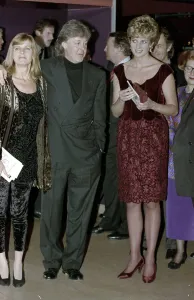 Princess Diana meeting Paul McCartney and his wife Linda after a performance of his Princess Diana meeting Paul McCartney and his wife Linda after a performance of his