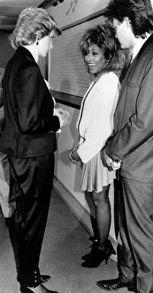 Princess Diana meets American singer Tina Turner at a Wembley charity rock concert Princess Diana meets American singer Tina Turner at a Wembley charity rock concert