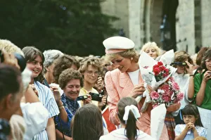 Princess Diana meets and greets the people of Warwick, in Warwickshire Princess Diana meets and greets the people of Warwick, in Warwickshire