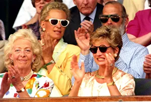 Princess Diana with her mother Frances Shand-Kydd enjoying the Men' Princess Diana with her mother Frances Shand-Kydd enjoying the Men'